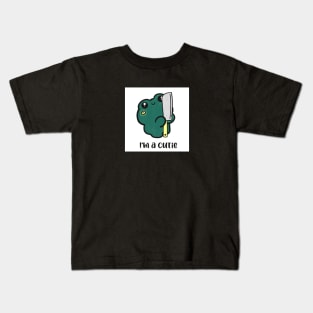 Frog with knife , danger but cute Kids T-Shirt